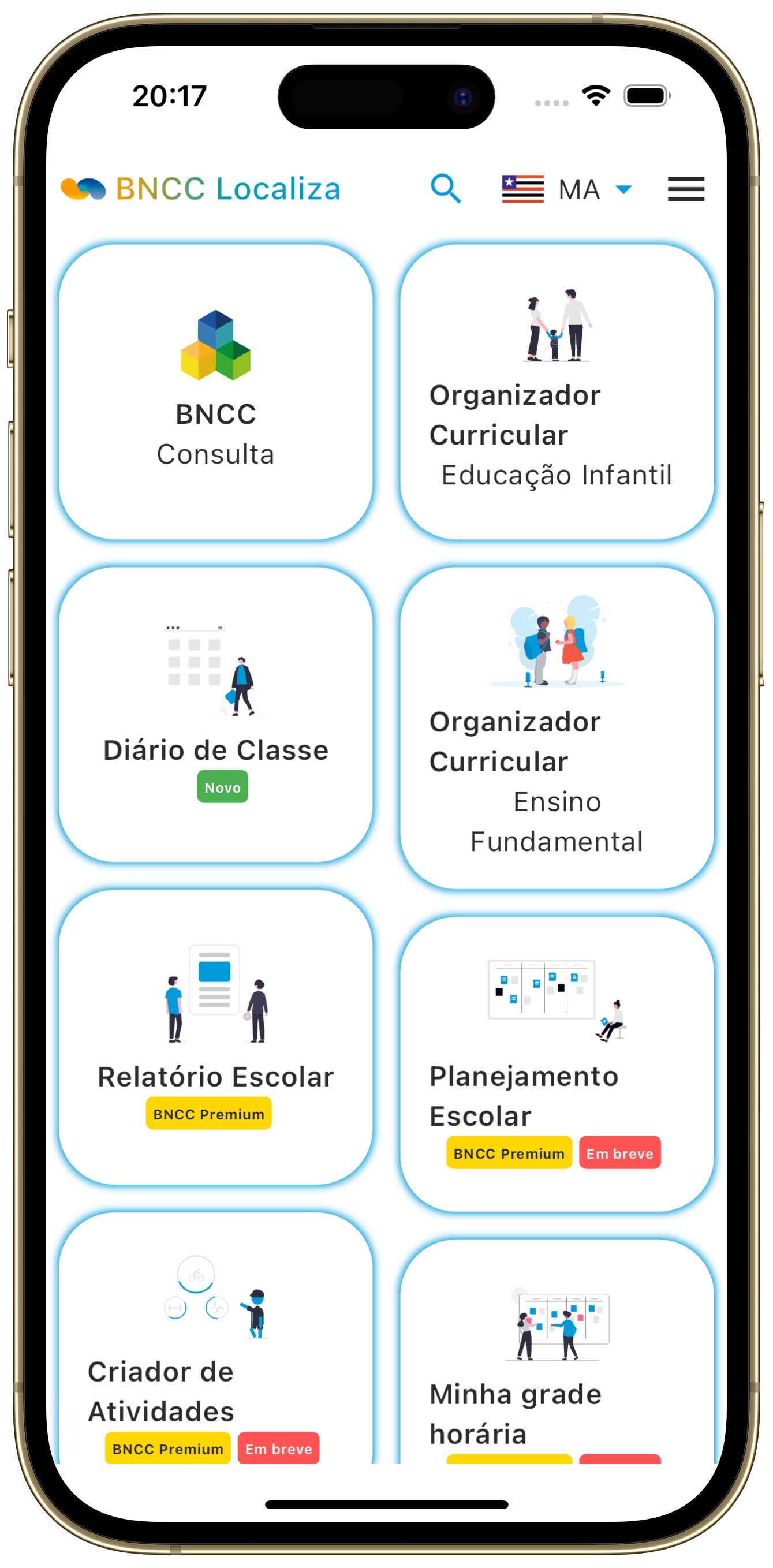 Imagem do aplicativo BNCC Localiza.